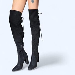Marc fisher suede Black Over-the-Knee Women's Boots